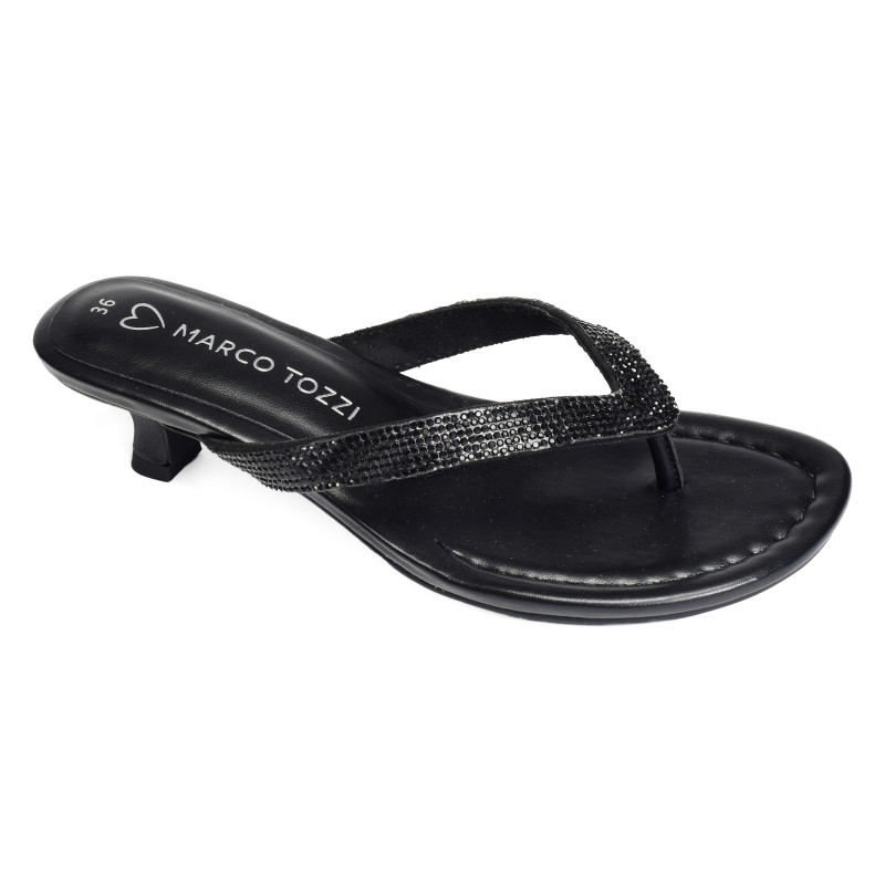 27207 Noir, Tongs Marco Tozzi