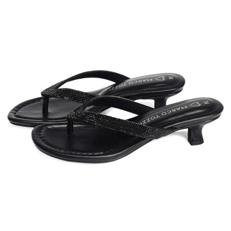 27207 Noir, Tongs Marco Tozzi