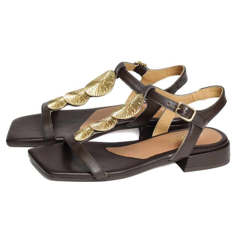 SAINT TROPEZ 5586 Marron, Sandales plates Alpe