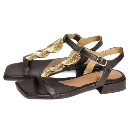 SAINT TROPEZ 5586 Marron, Sandales plates Alpe