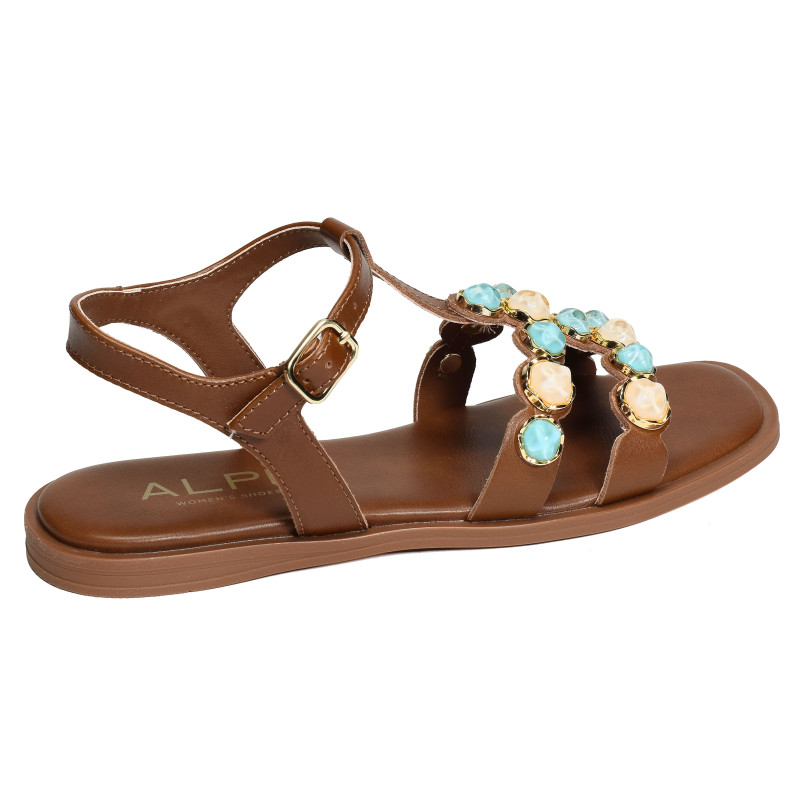 SHEILA 5591 Camel, Sandales plates Alpe