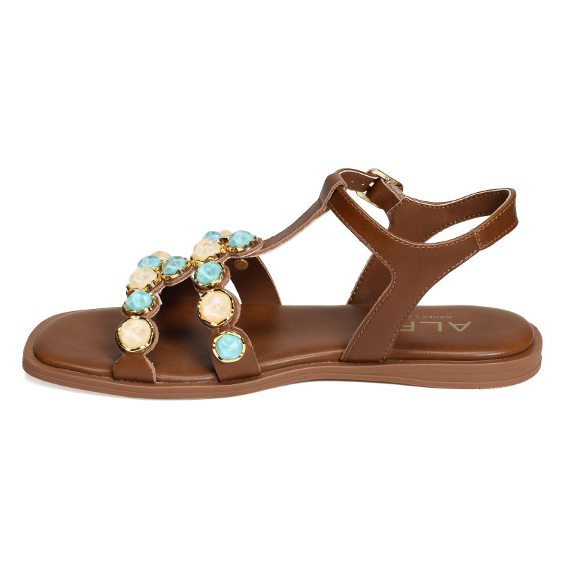 SHEILA 5591 Camel, Sandales plates Alpe