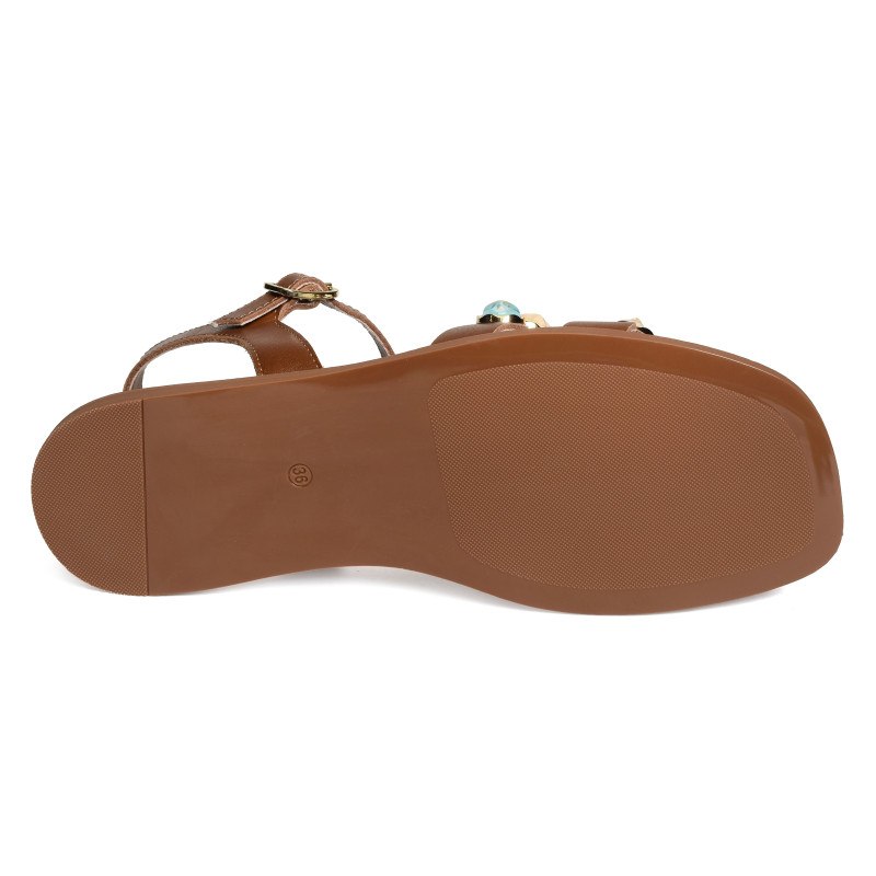 SHEILA 5591 Camel, Sandales plates Alpe