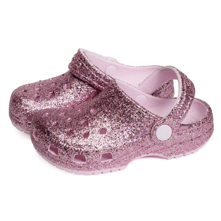 CLASSIC CHUNKY GLITTER CLOG KIDS Rose Glitter, Sabots Crocs