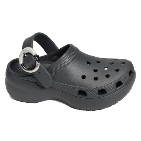 CLASSIC PLATFORM BUCKLE CLOG Anthracite, Sabots Crocs