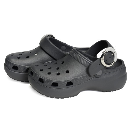 CLASSIC PLATFORM BUCKLE CLOG Anthracite, Sabots Crocs