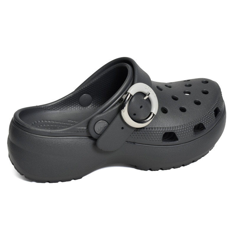 CLASSIC PLATFORM BUCKLE CLOG Anthracite, Sabots Crocs