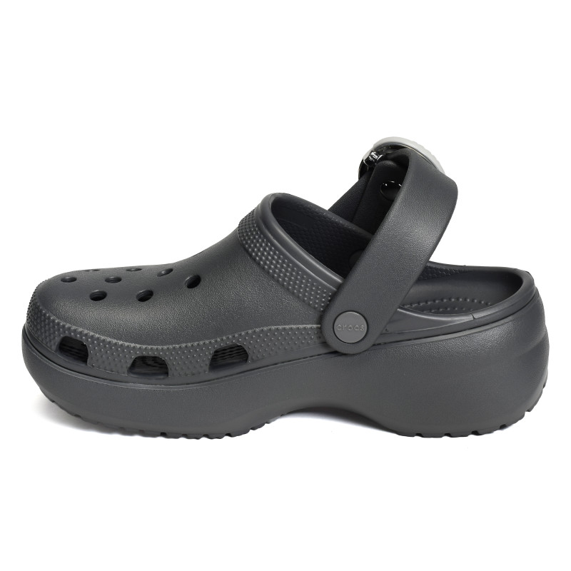 CLASSIC PLATFORM BUCKLE CLOG Anthracite, Sabots Crocs