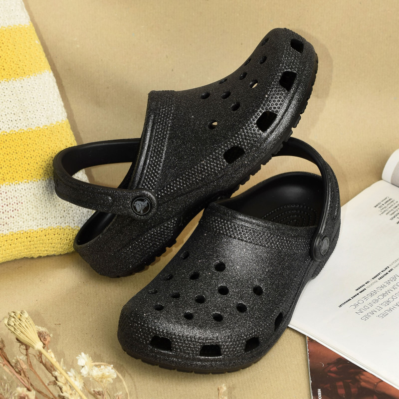 CLASSIC GLITTER CLOG Noir, Sabots Crocs