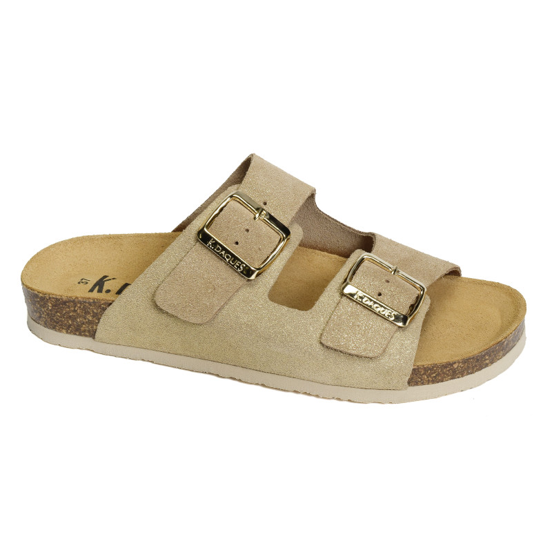 ROSALIE Beige Or, Mules K.Daques