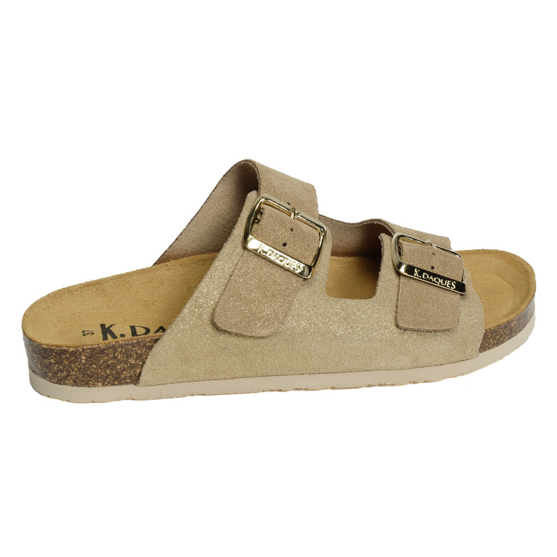 ROSALIE Beige Or, Mules K.Daques