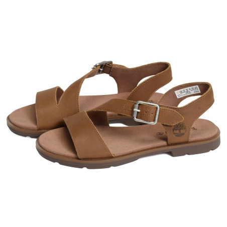 CALISTA BAY BACKSTRAP Marron, Sandales plates Timberland