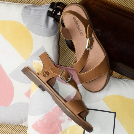 CALISTA BAY BACKSTRAP Marron, Sandales plates Timberland