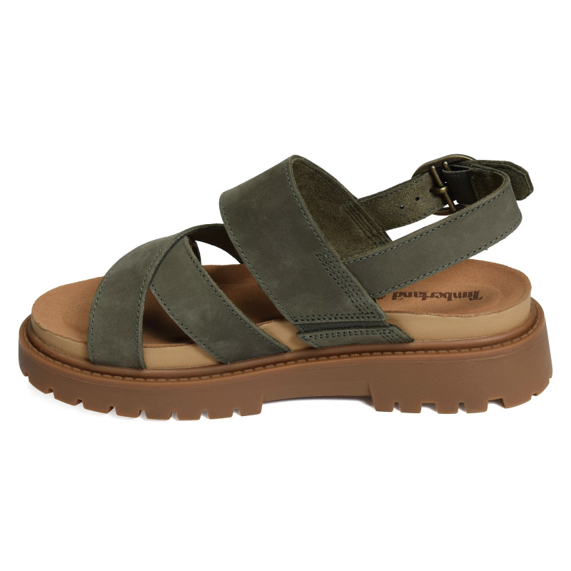 CLAIREMONT WAY BACKSTRAP Kaki, Nu-Pieds à plateforme Timberland