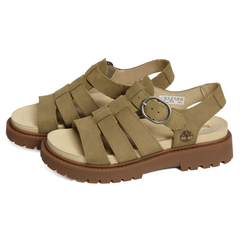 CLAIREMONT WAY FISHERMAN Beige, Nu-Pieds à plateforme Timberland