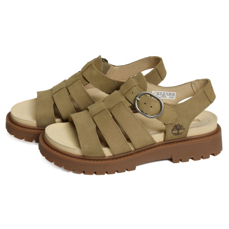 CLAIREMONT WAY FISHERMAN Beige, Nu-Pieds à plateforme Timberland
