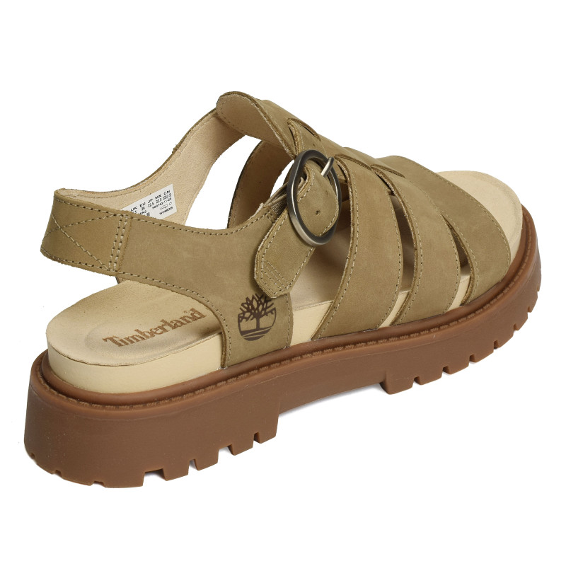 CLAIREMONT WAY FISHERMAN Beige, Nu-Pieds à plateforme Timberland