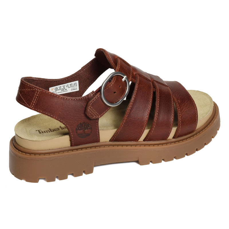 CLAIREMONT WAY FISHERMAN Rouge Foncé, Nu-Pieds à plateforme Timberland