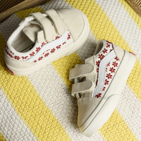 TD OLD SKOOL Beige Rouge, Sneakers basses Vans