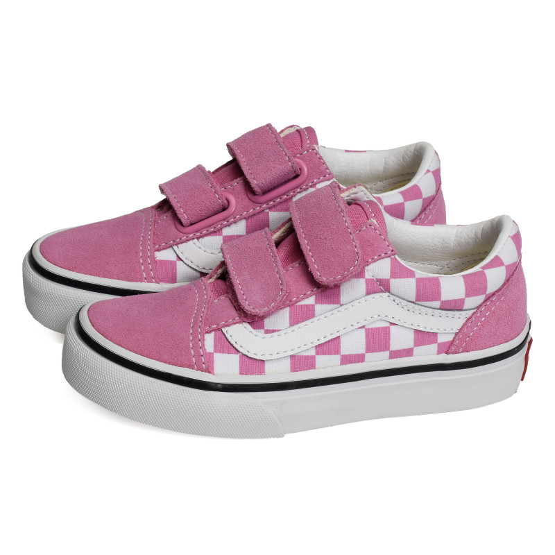 UY OLD SKOOL VEL Rose Blanc, Sneakers basses Vans