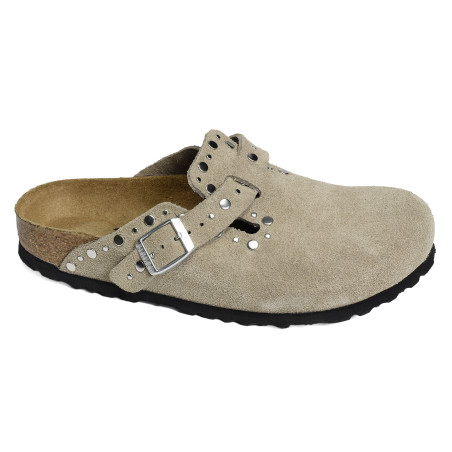 BOSTON RIVET Taupe, Sabots Birkenstock