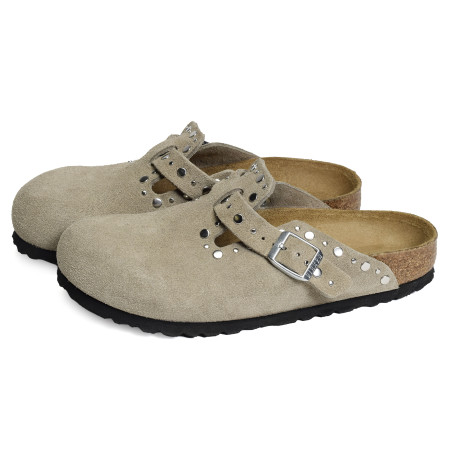 BOSTON RIVET Taupe, Sabots Birkenstock