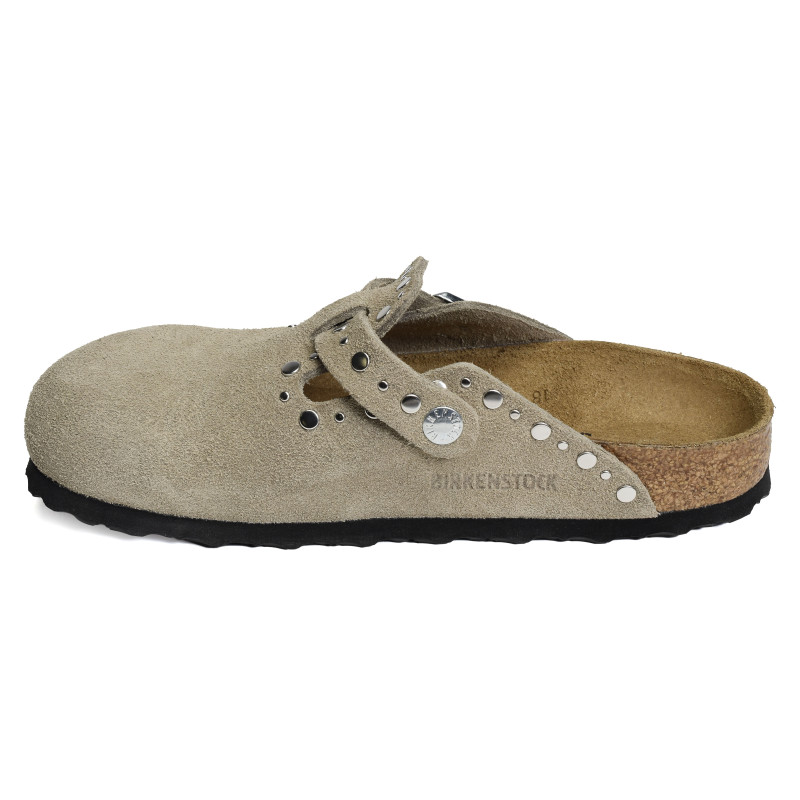 BOSTON RIVET Taupe, Sabots Birkenstock