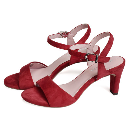 28028 Rouge, Nu-Pieds à talon Tamaris