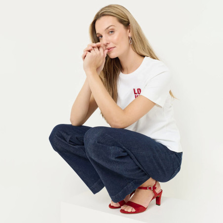 28028 Rouge, Nu-Pieds à talon Tamaris