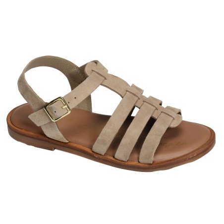 SH3327 Beige, Sandales plates Atelier Tropézien
