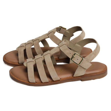 SH3327 Beige, Sandales plates Atelier Tropézien