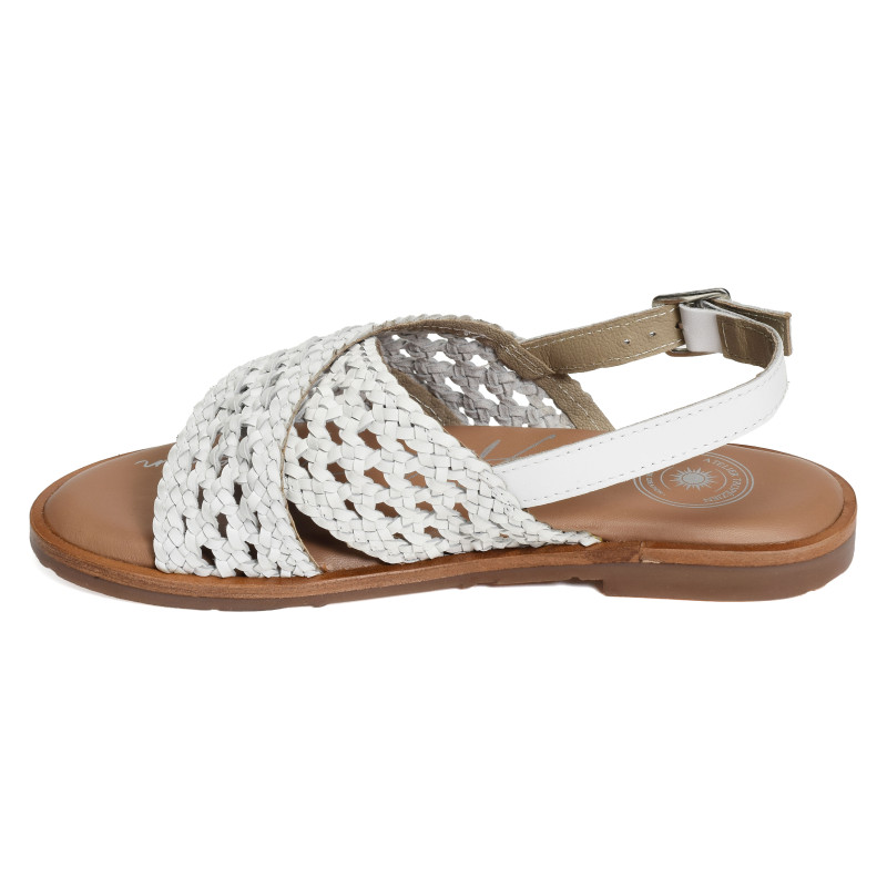 SH3336 Blanc, Sandales plates Atelier Tropézien
