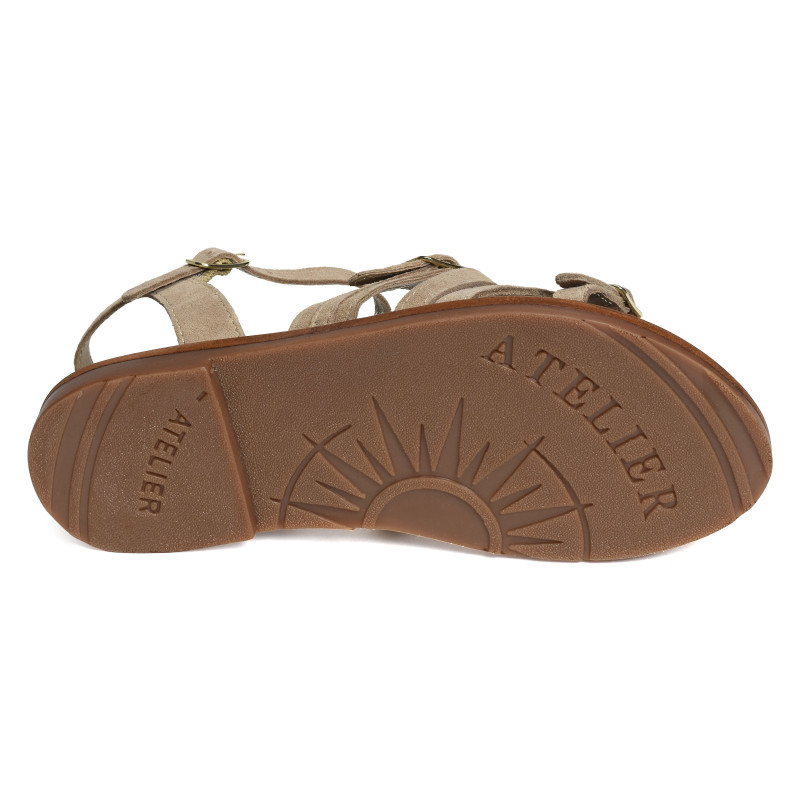 SH3337 Beige, Sandales plates Atelier Tropézien