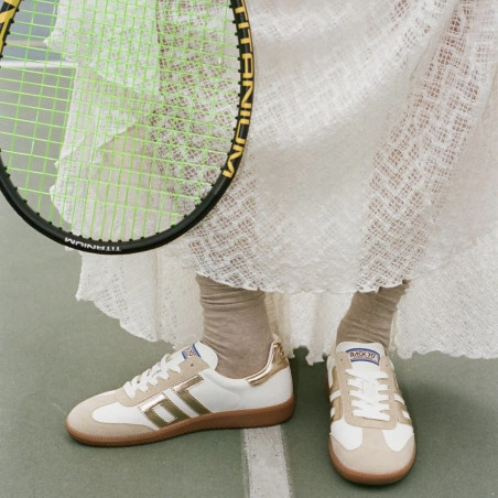 CLOUD METALLIC Blanc Or, Baskets Mode Back 70