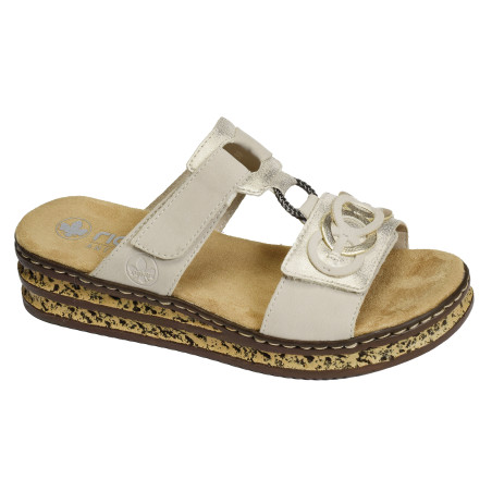 62936 Beige Or, Mules Rieker