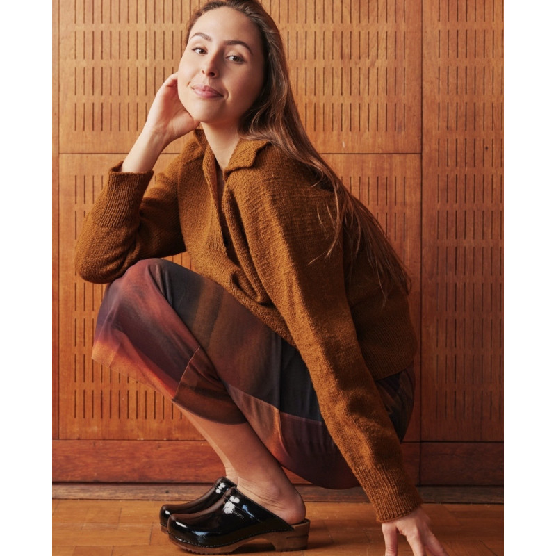 WOOD CLASSIC Verni Noir, Sabots Sanita