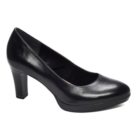 22410 Noir, Escarpins à bout arrondi Tamaris