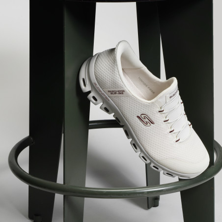 GLIDE STEP VIBEY Ecru, Slip-On Skechers