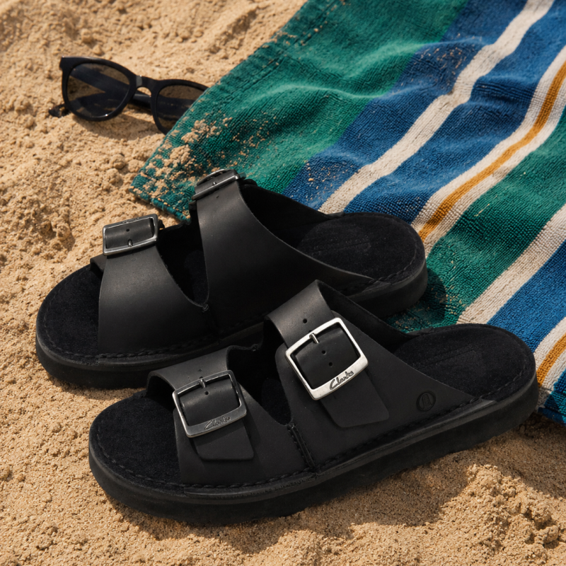 SOLSBURY STRAP Noir, Mules Clarks