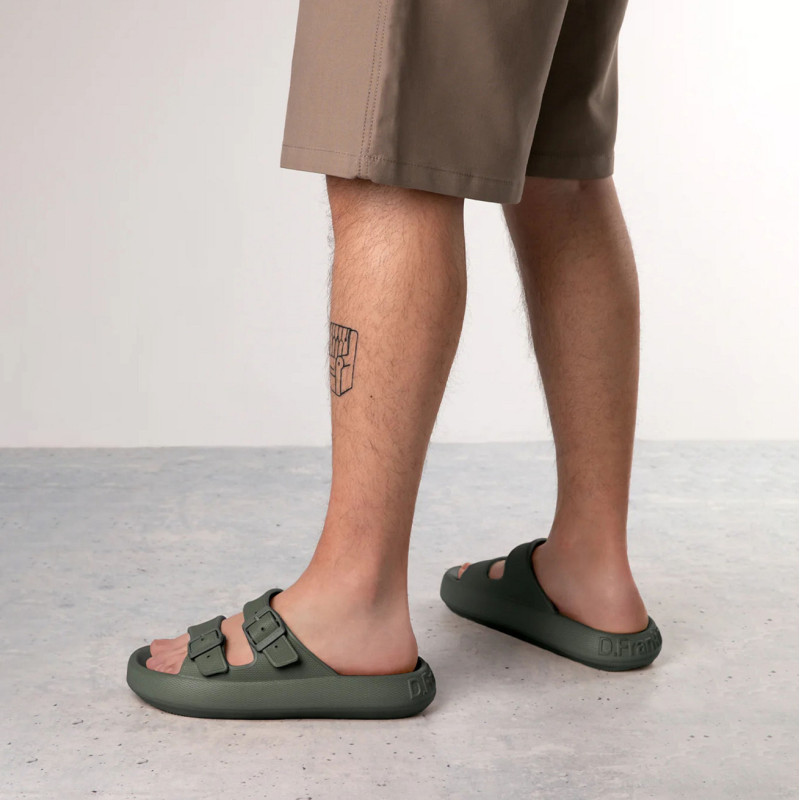 BLOOMER BIO Kaki, Claquettes D.Franklin