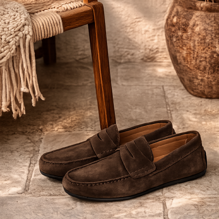 MARTIN Chocolat, Mocassins Atelier Tropézien