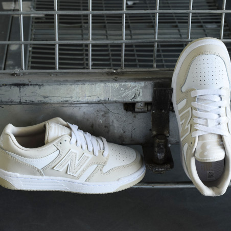 GSB480 Beige Blanc, Sneakers basses New Balance
