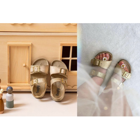 EROPA Or, Sandales plates & Nu-Pieds Bopy