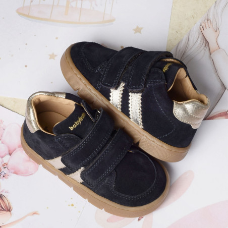 FARELLA VELCRO Marine Or, Chaussures à Scratch Babybotte