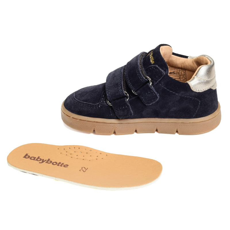 FARELLA VELCRO Marine Or, Chaussures à Scratch Babybotte