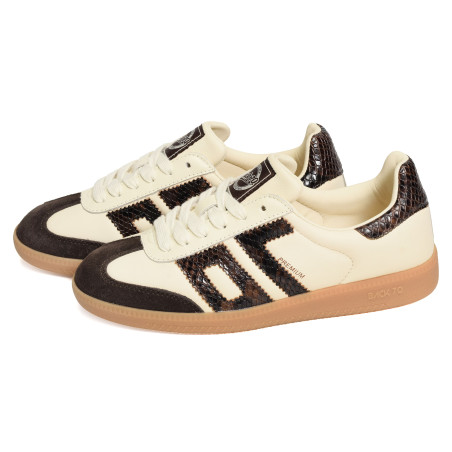 CLOUD NAPPA SNAKE Beige Serpent, Baskets Mode Back 70
