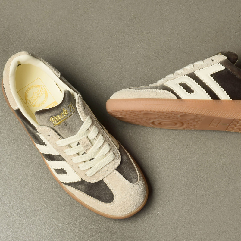 CLOUD VELVET Taupe, Baskets Mode Back 70