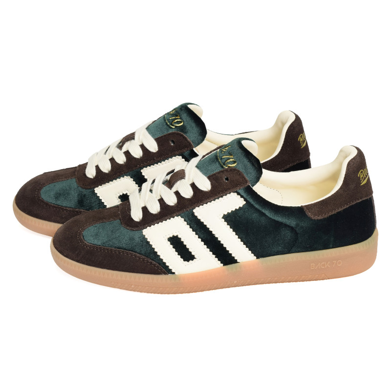 CLOUD VELVET Vert Marron, Baskets Mode Back 70