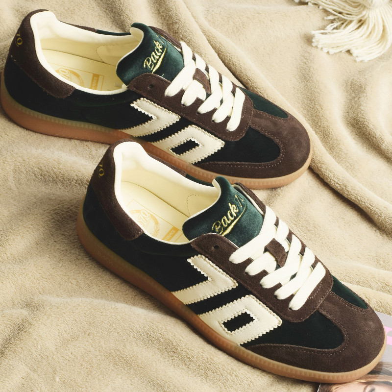 CLOUD VELVET Vert Marron, Baskets Mode Back 70