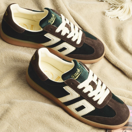 CLOUD VELVET Vert Marron, Baskets Mode Back 70